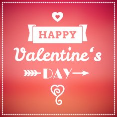 Valentine typographic design