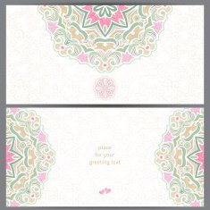 Vintage ornate cards in Eastern style N8