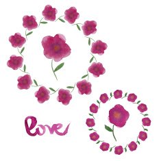 wreaths of roses floral frames N2