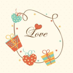 Happy Valentine's Day celebration with beautiful frame