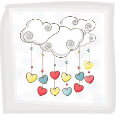 Colorful heart for Happy Valentine's Day celebration