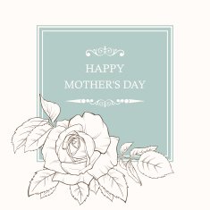 Mother's Day card with rose