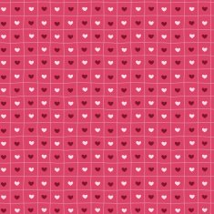 Pink hand-drawn seamless pattern of hearts N2