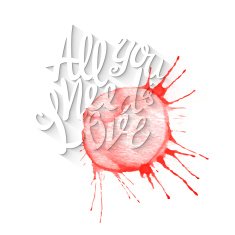 Doodle watercolor lettering symbol of love and Valentines day