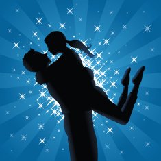 couple in happy embrace