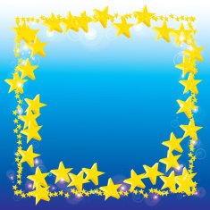 abstract gold star on blue background
