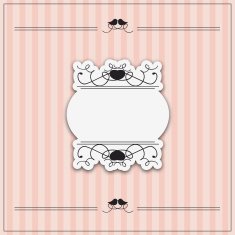 Valentine's Day vintage frame banner