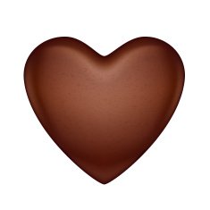 Glossy vector chocolate heart bonbon