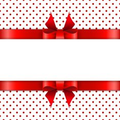 Background with red bow N2