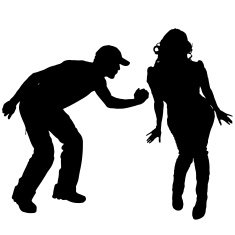 Vector Silhouette Of People N397