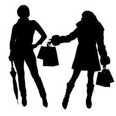 Vector silhouette of a woman N1092
