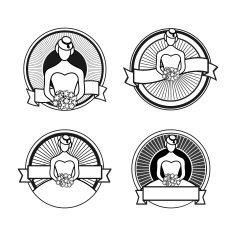 Black and white wedding stamps N3