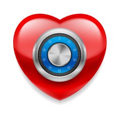 Shiny red heart as a safe N3
