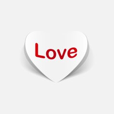 paper sticker Heart Love N9