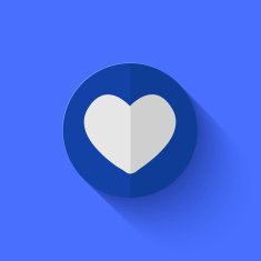 Vector modern flat blue circle icon N23