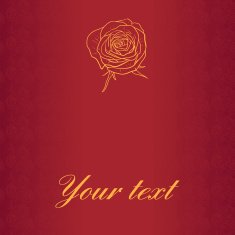 Floral composition with rose