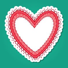 Lace heart frame