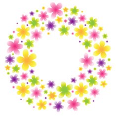Bright floral wreath