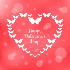 Heart of butterflies Valentine's Card
