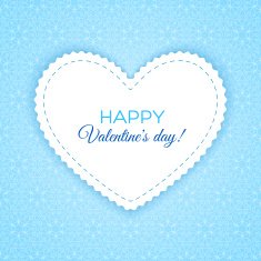 Happy Valentine's Day lettering Greeting Card N4