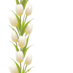 Tulip floral background seamless pattern