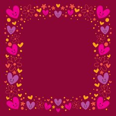 hearts and flowers frame N2
