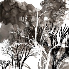 Abstract silhouette of trees N2