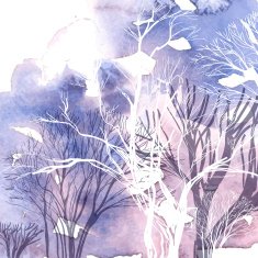 Abstract silhouette of trees N3
