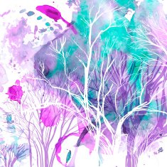 Abstract silhouette of trees N4