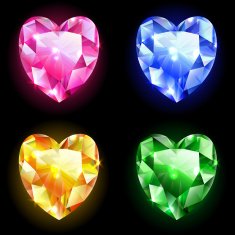 diamonds in the shape of heart