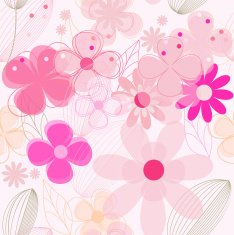 Flower vintage seamless background vector N2