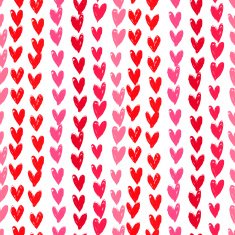 Velentine's day pattern with hand painted hearts N5
