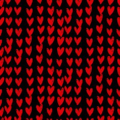 Velentine's day pattern with hand painted hearts N8