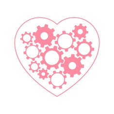 Heart with gears inside N2