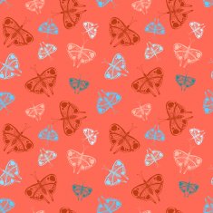 Pattern with colorful butterflies of random size N2