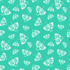 Pattern with white butterflies of random size N2