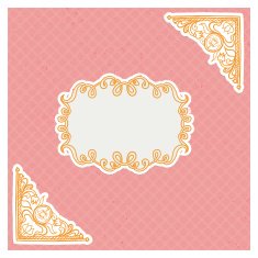 decorative corners and frame in vintage style
