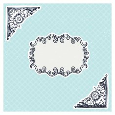 decorative corners and frame in vintage style N2
