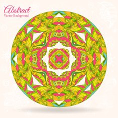 Nice floral greeting card with leaves N4