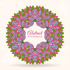 Nice floral greeting card with leaves N6