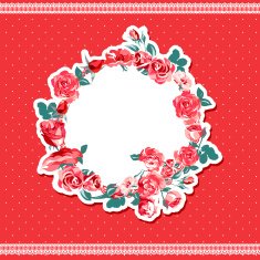 Vintage floral background with roses N5