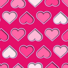 3d Hearts Seamless Background
