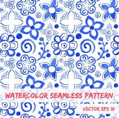 Watercolor seamless pattern N55