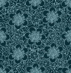 Seamless pattern with decorative flowers N18