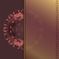 card with abstract roses pattern N2