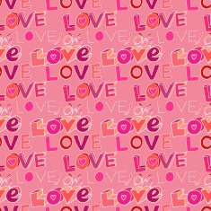 words "i love you" on pink background