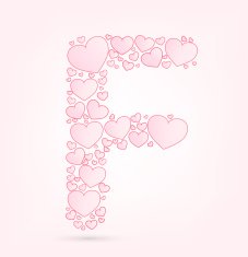 Font of hearts vector illustration N15
