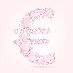 Font of hearts vector illustration N17