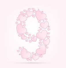 Font of hearts vector illustration N20