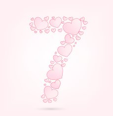 Font of hearts vector illustration N22